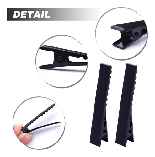 100 Pinzas De Metal Para El Cabello De Cocodrilo, Parte Supe