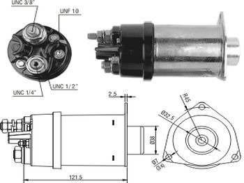 Solenoide Arranque  Delco Caterpilar 12v