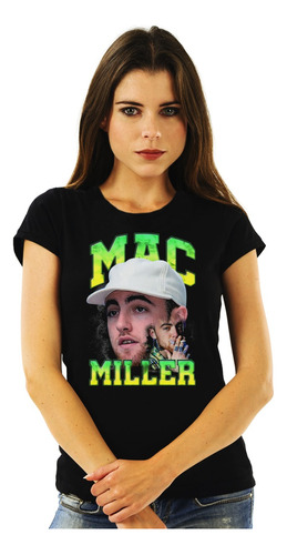 Polera Mujer Mac Miller Smoking Green Logo Abominatron