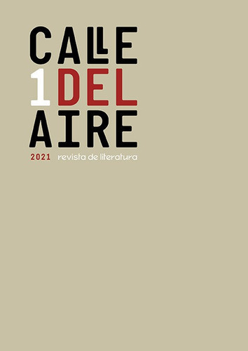 Libro Calle Del Aire. Revista De Literatura. 1