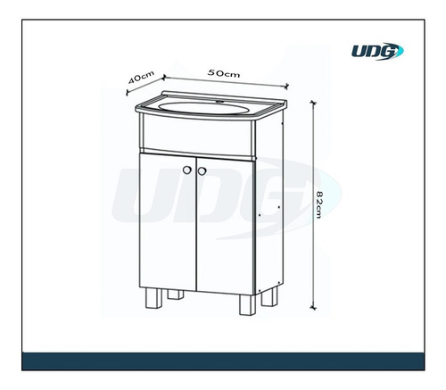 Imagen 2 de 6 de Vanitory Lavatorio De Baño Con Griferia Monocomando