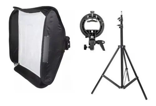Kit Softbox Para Flash Difusor Godox 60x60cm + Tripode 