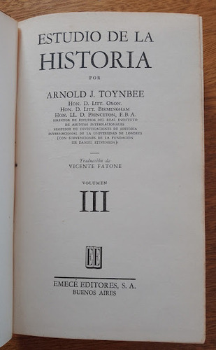 Estudio De La Historia Tomo 3  Arnold J. Toynbee  