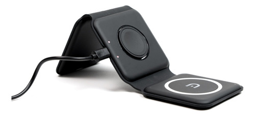 Cargador Perfect Choice Inalambrico 3 En 1 Charge Color Negro