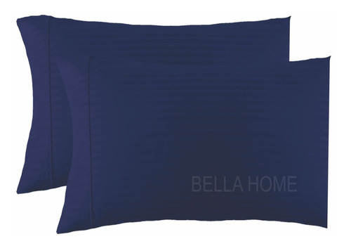 Funda Para Almohada 50x70 Cm X 2 Unidades Color Azul Navy