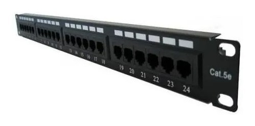 Patchera Patch Panel 24 Puertos Bocas Jack Cat 5e