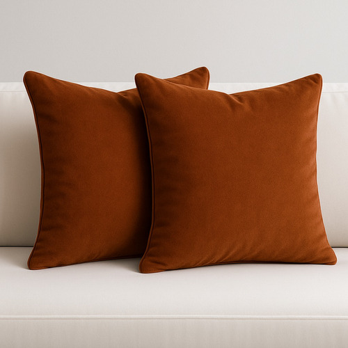 Kit 2 Capa Almofada Veludo Luxo Sofa Sala 45x45 Cores Lisa