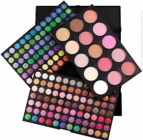 Manta De 24 Pinceles + Paleta De Sombras 180 Colores