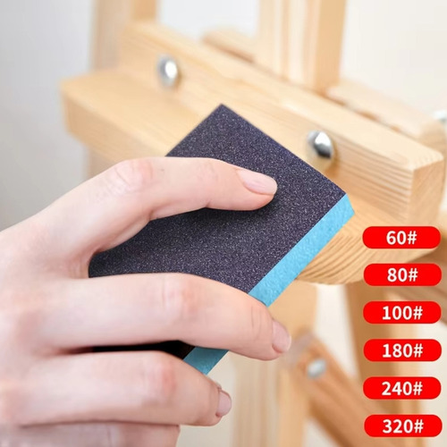 Esponja De Lixar 60-320 Grit, Lavável, Reutilizável, Úmida E