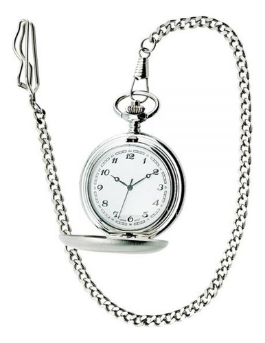 Reloj De Bolsillo De Acero Inoxidable 30 Cm De Cadena Platea