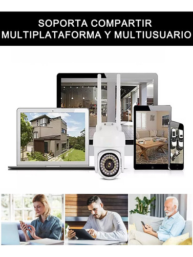2.4g Camara De Vigilancia Inalambricas Seguridad Wifi 1080p Blanco