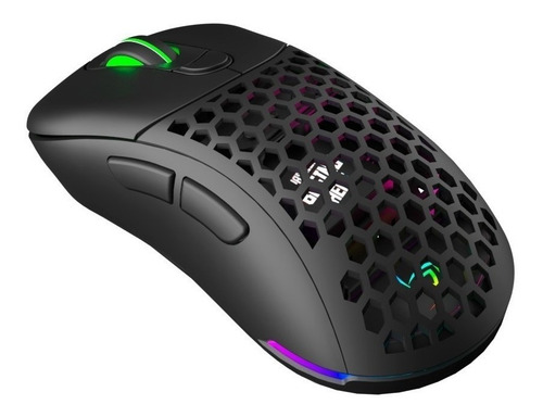 Imagen 2 de 5 de Mouse gamer de juego VSG Aquila Air negro mate
