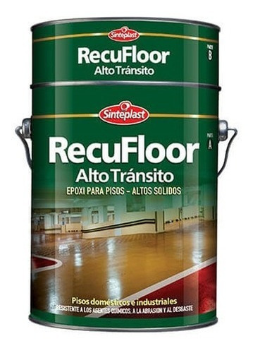 Pintura Recufloor Pisos Epoxi Alto Transito 4lts Sinteplast