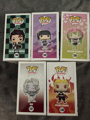 Funko Set Wave 2 Demon Slayer 5 Funkos Tanjiro Rui Rengoku