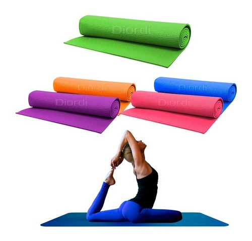 Colchoneta Yoga Mat 6mm Pilates Fitness Enrollable + Bolso