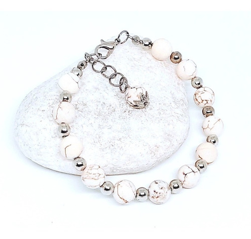 Pulsera De Piedras 100% Naturales - Howlita