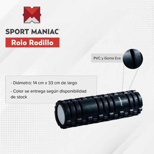 Imagen 3 de 5 de Set Yoga Sport Maniac Mat 5mm + Pelota Con Puntas + Rolo Eco