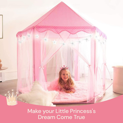 Tienda De Campaña Princess Playvibe Para Niños Con Luces Led