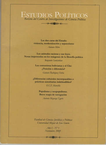 Revista / Estudios Políticos Nro. 1 ( Bolivia, 2009 )
