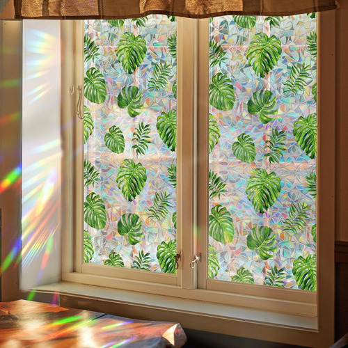 Película De Privacidad Para Ventanas Con Diseño De Hojas