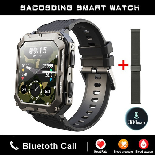 Reloj Inteligen Hombre Smartwatch Deportivo Ip68 Impermeable