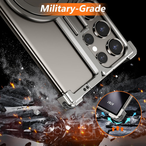 B Funda De Metal Con Soporte For Samsung Galaxy S24/s23 Ultra