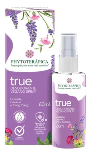 Desodorante Vegano Spray True 60ml (phytoterápica)