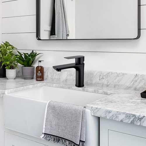 Lavabo Grifo Baño Llave Monomando Fregadero Inoxidable,negro