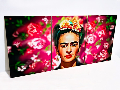 Frida Khalo Pintora Mexicana Cuadro Moderno Triptico Small