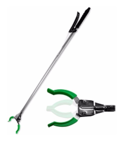 2 Pinza Mano Gancho Brazo Extensor P/ Recoger Y Descolgar Negro