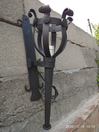Aplique Antorcha En Hierro Forjado