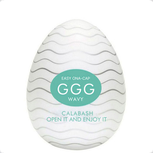 Huevo Masturbador Hombre Tenga Egg Color Wavy Celeste