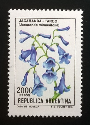 Argentina Flora, Sello Gj 2031 Flor 2000p Tiz Mint L11659