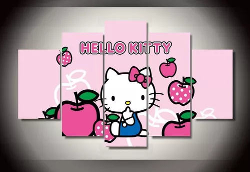 Desenho para pintar da Hello Kitty no seu quarto 