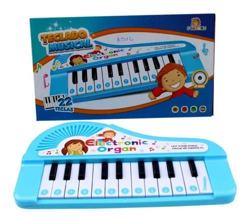 Brinquedo Teclado Infantil Música 22 Teclas Piano 21 Sons