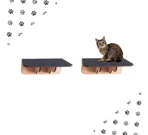  2 Prateleiras Escada Com Degraus Para Gatos