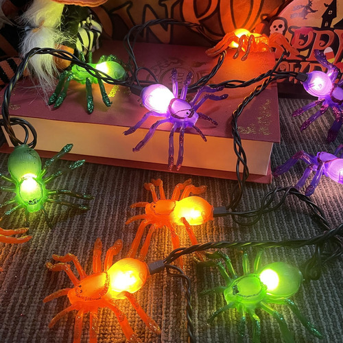 Luces De Cuerda De Linterna De Halloween Romasaty, Enchufe