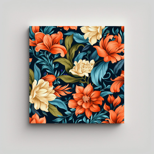 Arte Floral: Motivos Y Patrones Decorativos 40x40cm Flores
