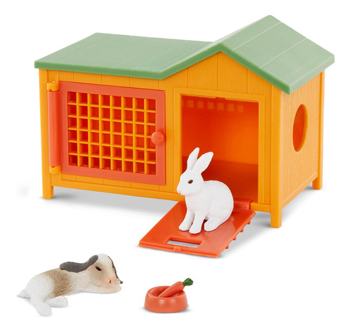 Bunny Hutch Bunny Rabbit Toy Animal Figure Playset Niñ...