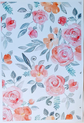 Decoupage Laminas Set Rosas Acuareladas Laura Craft