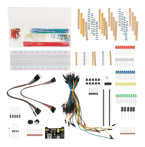 Kit Básico De Componentes Electrónicos: Placa De Pruebas Sin