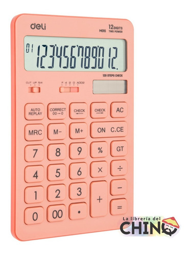 Calculadora De Escritorio Deli New Touch Rosa 175x108x15mm