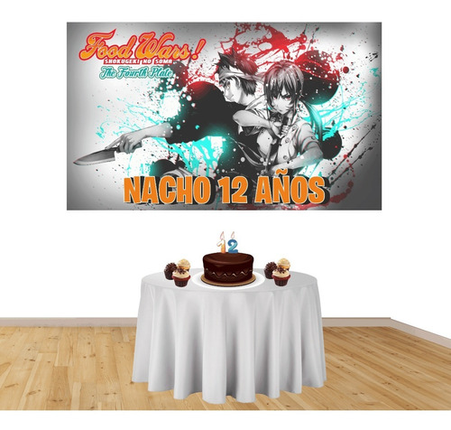 Cartel Food Wars! Cumpleaños Anime