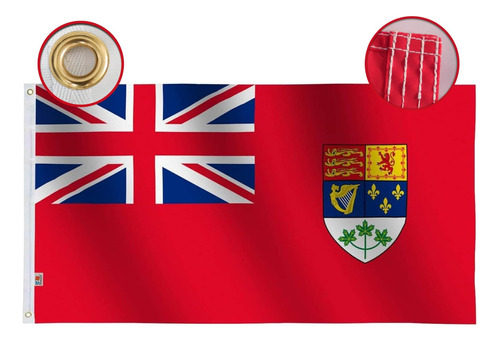 Rhungift Bandera Roja Antigua De Canadá, Pancarta De 3 X 5 P