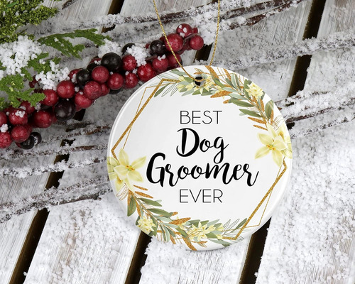 Adorno De Navidad Peluquero De Perros, Regalo De Navida...