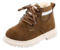 Comprar Zapatos Cálidos Con Cordones Para Niñas Y Niños, Botines Cor