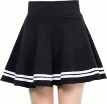 Comprar Falda Negra Tableada Corta Plisada Bonitas Elegantes Mujer
