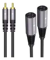Comprar Audio Cable Pvc 2-xlr Macho & 2-rca (100cm) Parlantes Dj