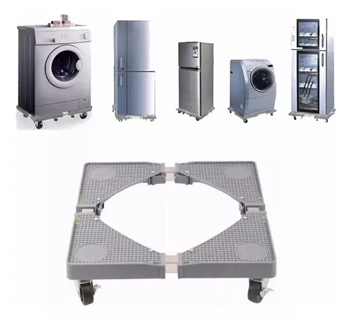 Base de lavadora con freno, soporte de rodillo móvil para secadora, 2 piezas