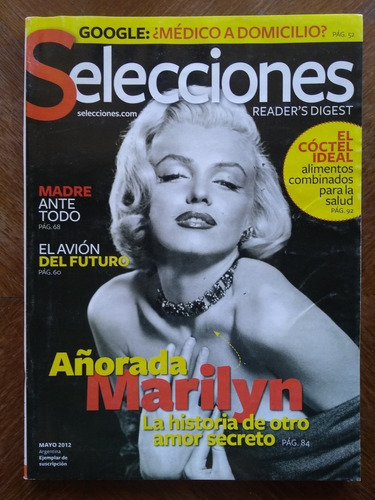 Selecciones Reader's Digest Mayo 2012 Añorada Marilyn Monroe